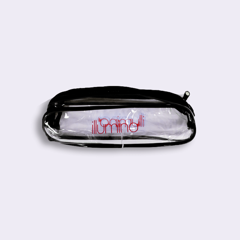 Clear pouch for secure storage and transport of your lash tools
