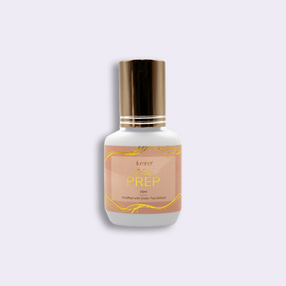 Our lash prep is the final step, and it’s the perfect primer for your eyelash extensions. This primer will remove excess oils, proteins, and dirt from your client’s lashes to increase the retention and durability of the glue.